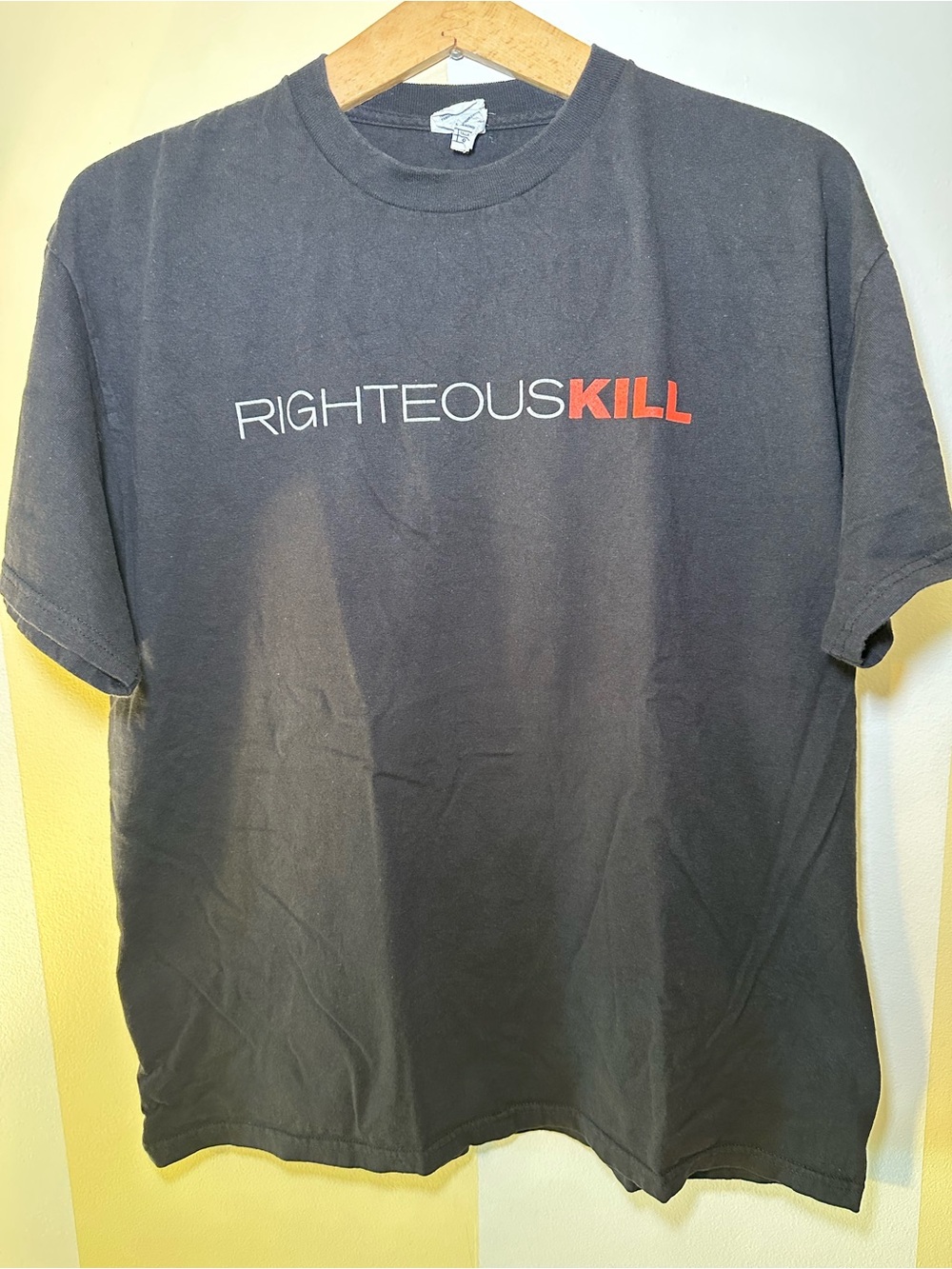 Delta Black Tee with White and Red Righteous Kill Print